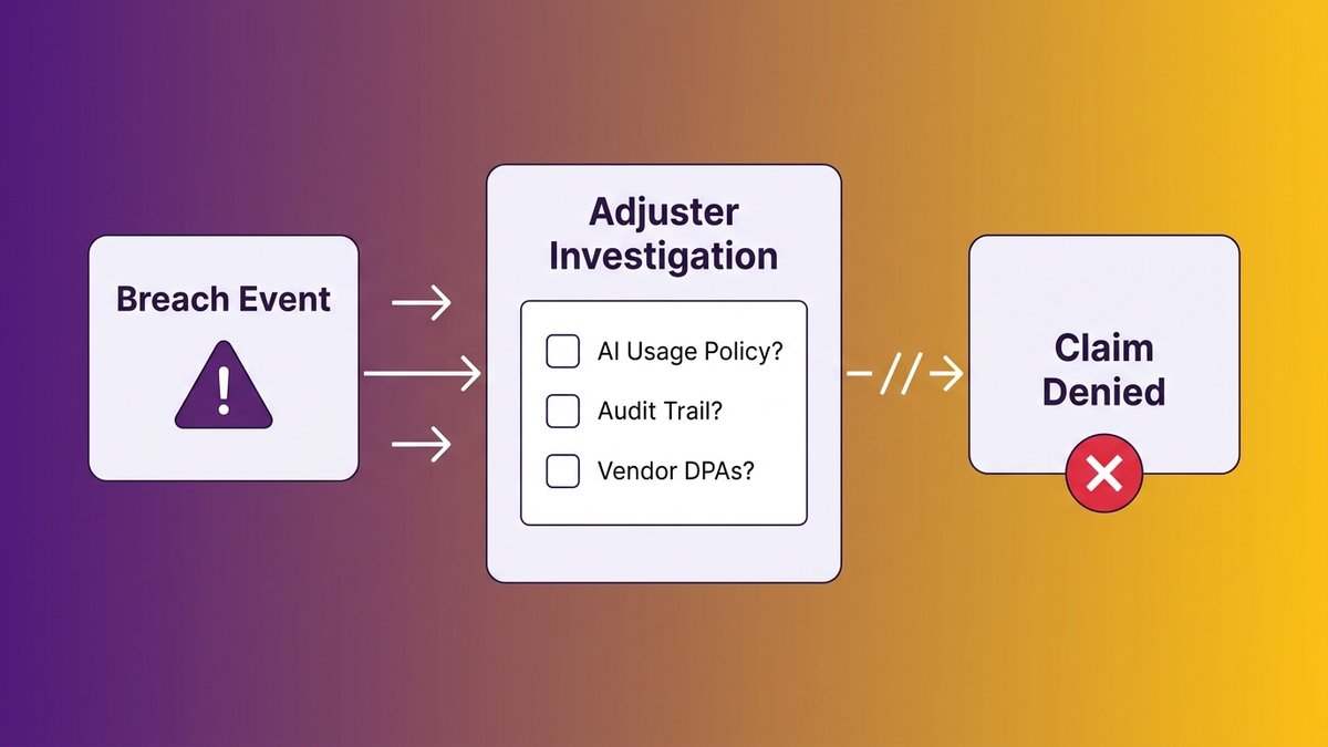 cyber insurance AI denial documentation checklist reviewed during breach claim investigation