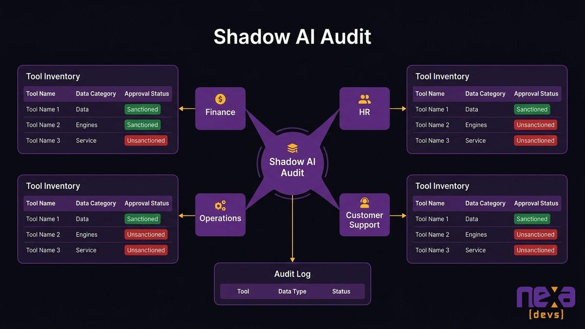 shadow AI audit process mapping unsanctioned tool usage across mid-market operations